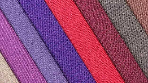 Colorful background, A stack of colorful fabric.