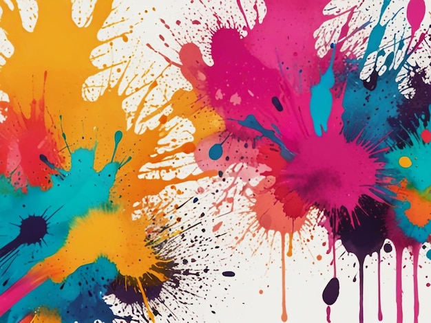 Colorful background of watercolor stains and colour splased pattern