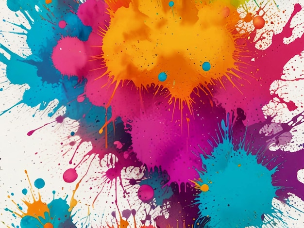 Colorful background of watercolor stains and colour splased pattern