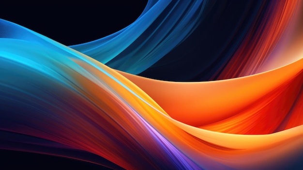 A colorful background with a black background and a blue background with a red and orange design.