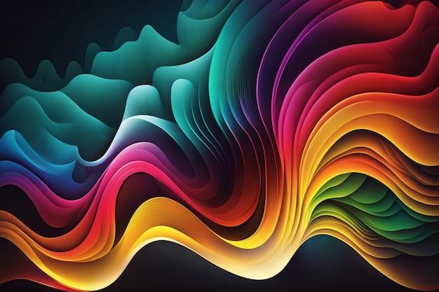 A colorful background with a black background and a colorful design.