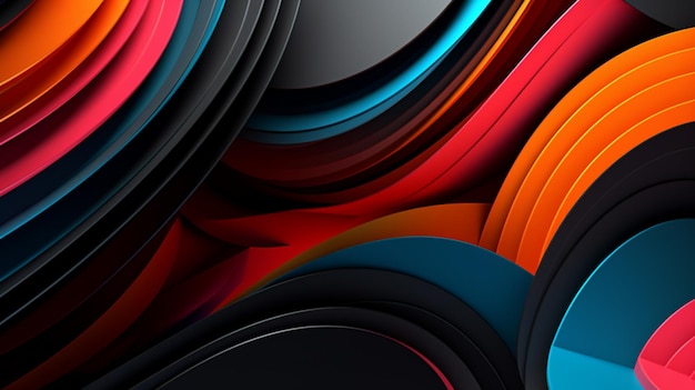 A colorful background with a black and red background.