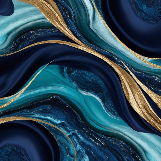 a colorful background with the blue and gold colors of the ocean