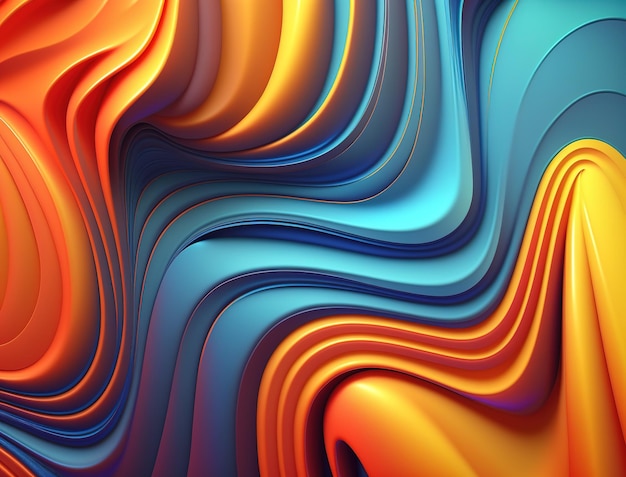 A colorful background with a blue and orange swirls.