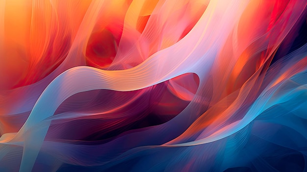 A colorful background with a blue and orange swirls.