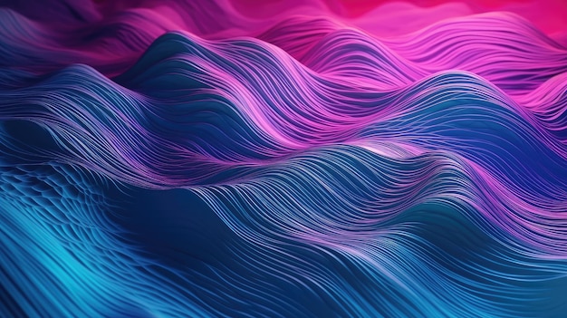 A colorful background with a blue and purple wave pattern.