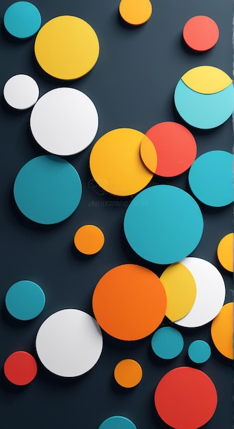 a colorful background with circles like circles and circles