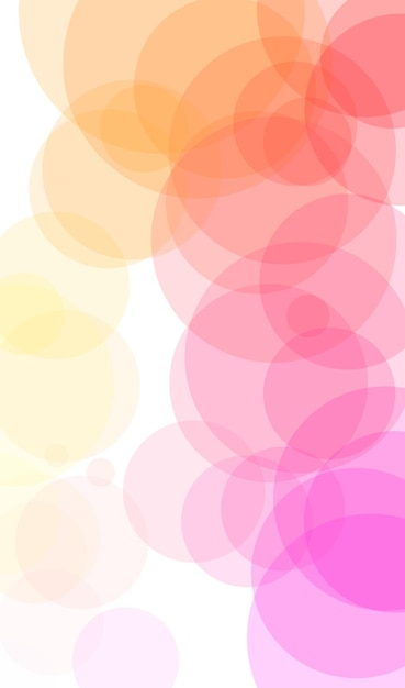 A colorful background with circles in pink and orange.