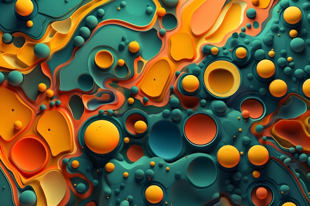 A colorful background with circles