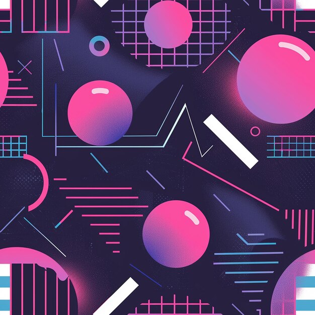 a colorful background with a colorful design with different shapes and dots