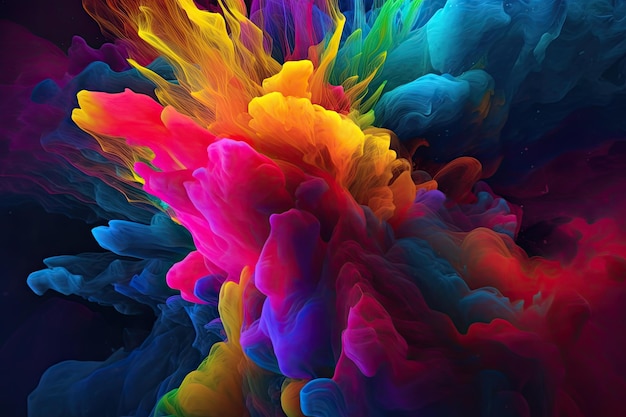 A colorful background with a colorful explosion of paint.