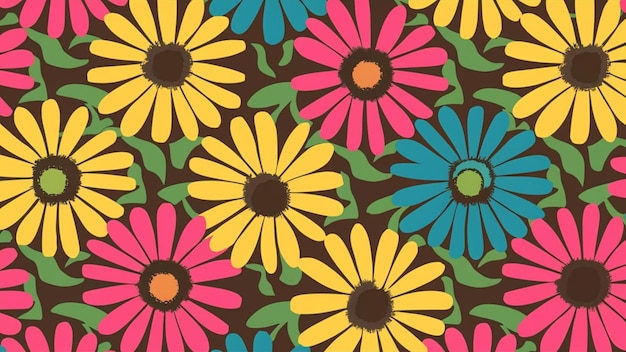 a colorful background with a colorful flower design