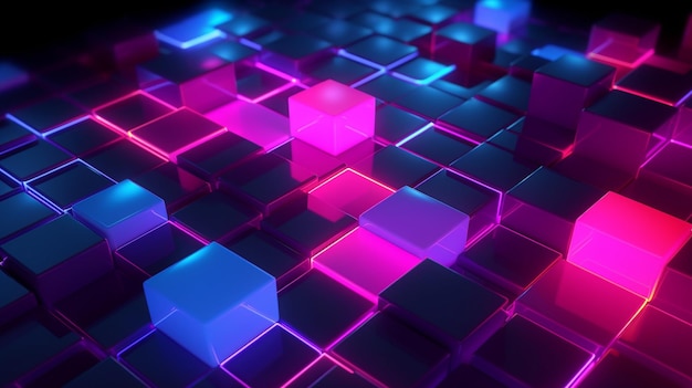 A colorful background with cubes and the words'blue cubes'on it