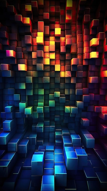 A colorful background with cubes and the words'cubes'on it