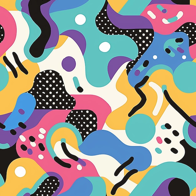 a colorful background with different colored dots and dots