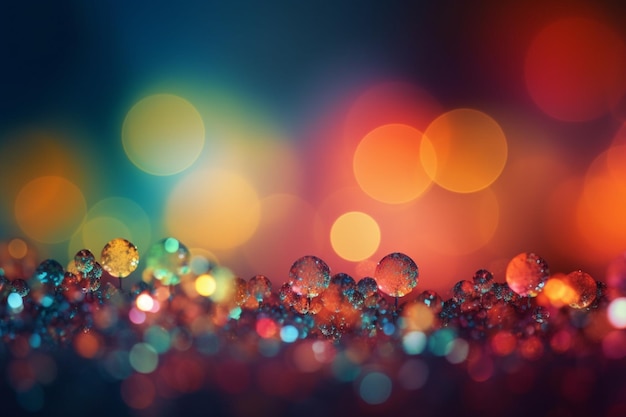 A colorful background with drops of water on the top