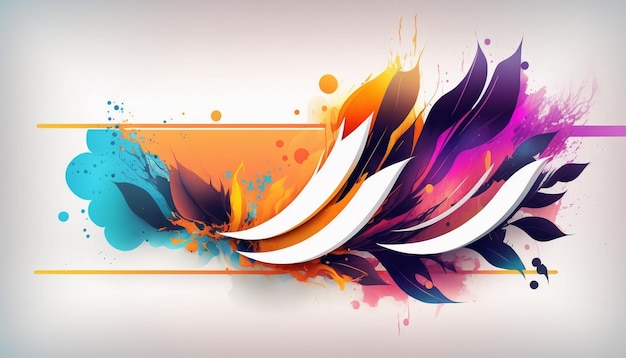 A colorful background with a feather in the middle