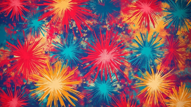 Photo a colorful background with fireworks