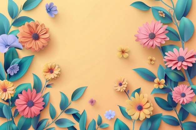 a colorful background with flowers and the words  spring  on it