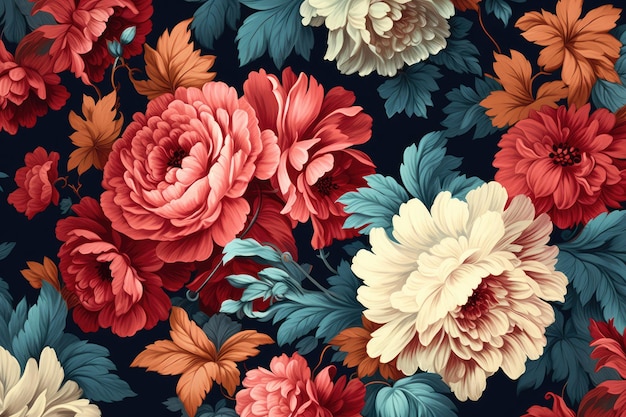 Colorful background with flowers