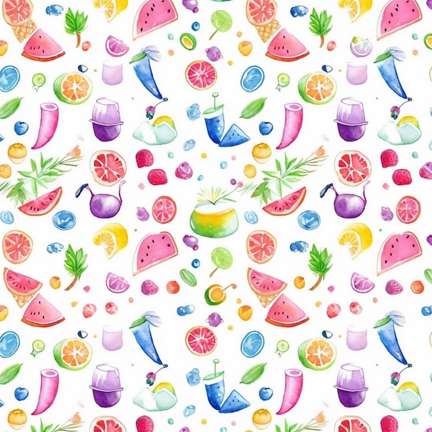 Photo a colorful background with fruits and berries and the words fruit on it