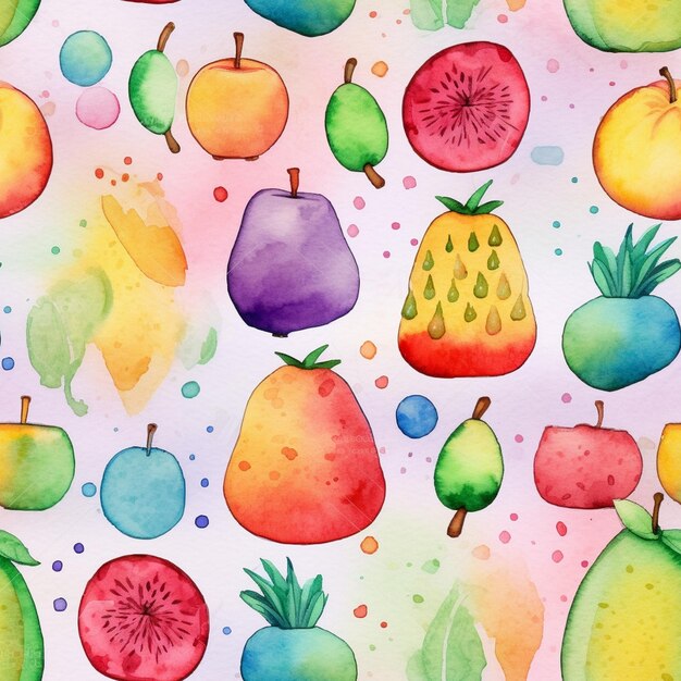 Photo a colorful background with fruits and berries and the words fruit on it