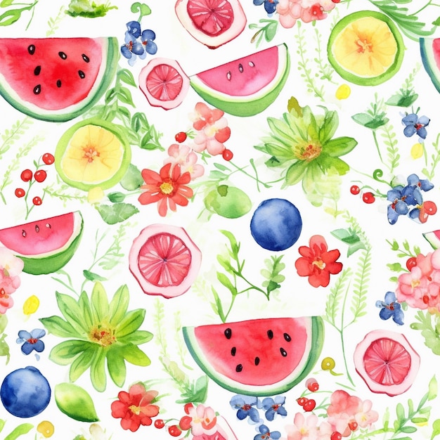 a colorful background with fruits and berries and the words fruit on it