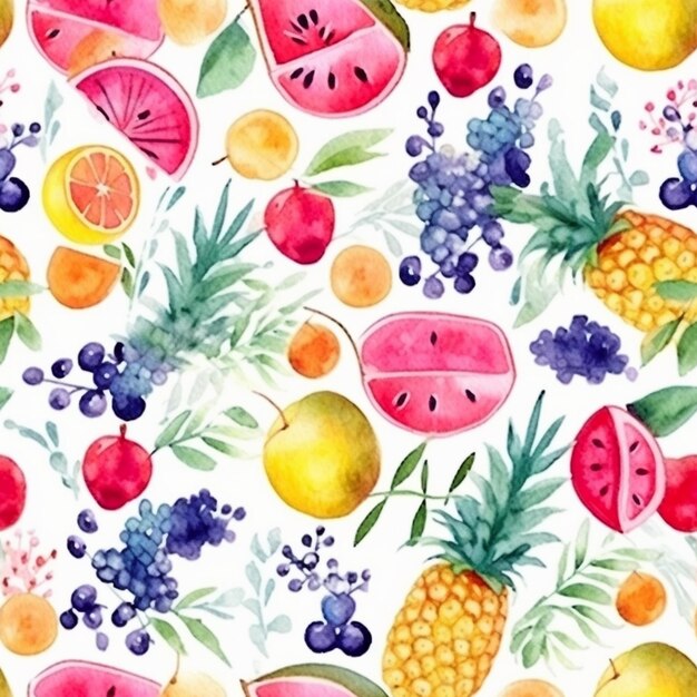 Photo a colorful background with fruits and berries and the words fruit on it