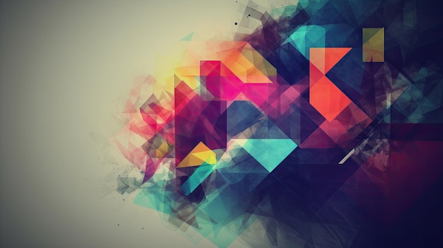 A colorful background with a geometric design