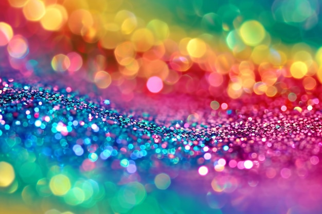 Photo a colorful background with glitter and glitter