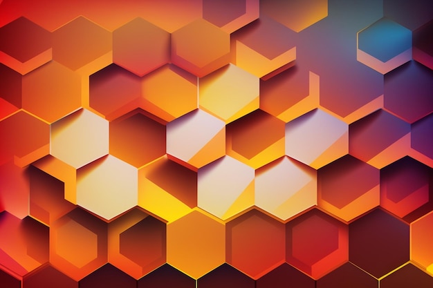 A colorful background with hexagons and the word cubes on it