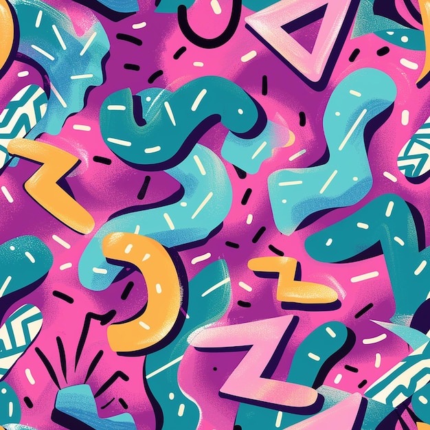 a colorful background with the letters f and numbers