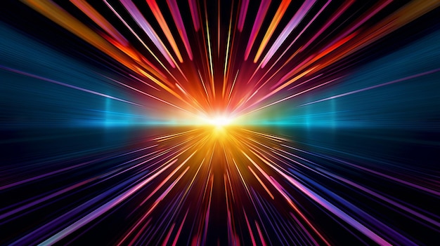 A colorful background with a light burst and the word light on it