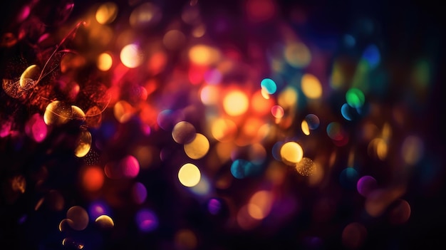 A colorful background with lights in the middle