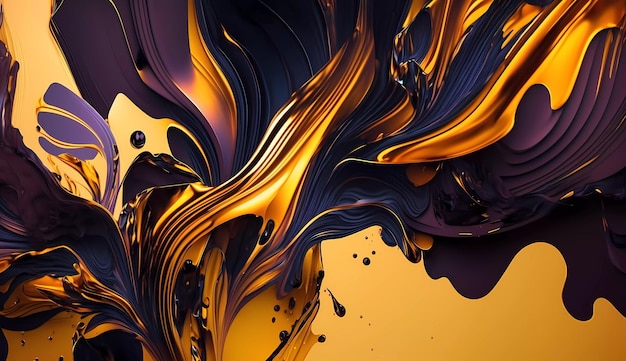 A colorful background with a liquid and the words gold on it