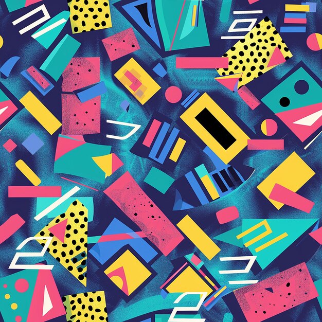 a colorful background with a lot of different shapes and squares