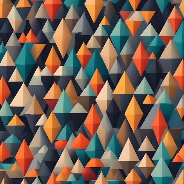 a colorful background with many colored triangles