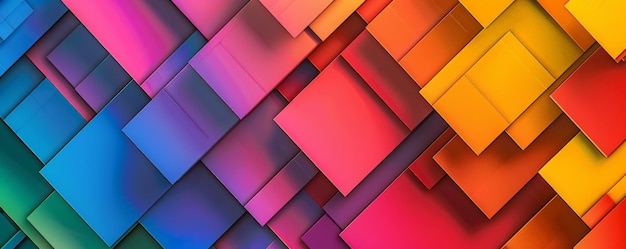 Colorful background with overlapping rectangles in a spectrum of colors