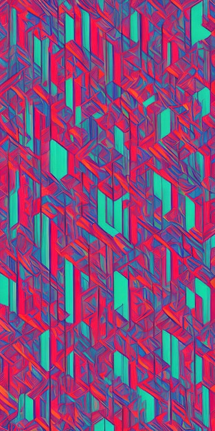 A colorful background with a pattern of cubes and letters