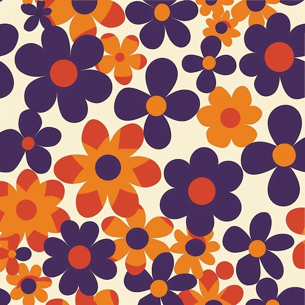 Photo a colorful background with a pattern of flowers