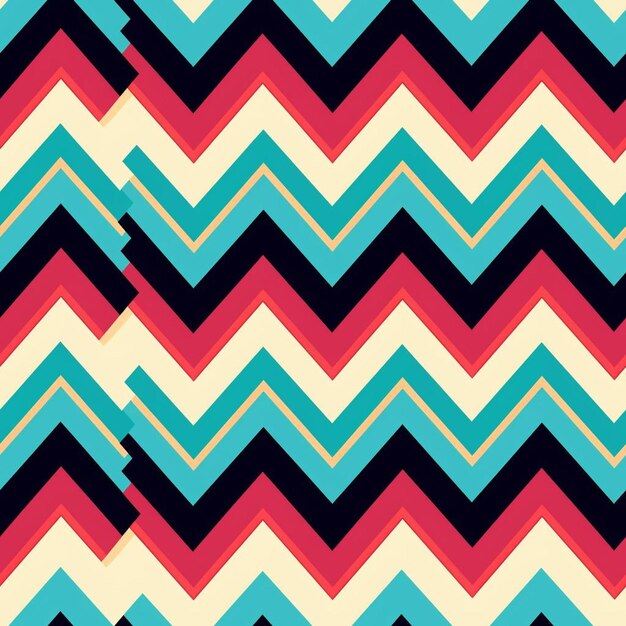 Photo a colorful background with a pattern of zigzag lines.