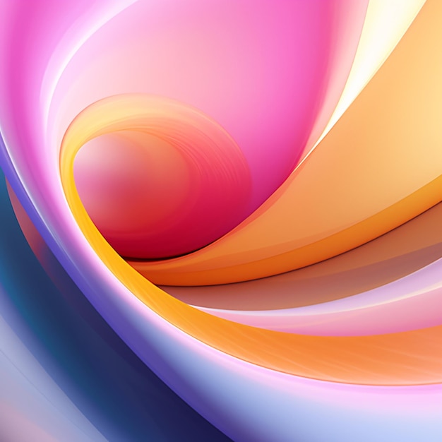 A colorful background with a pink and orange swirl design.