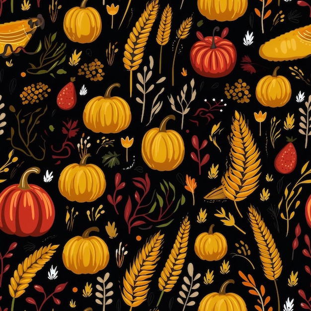 A colorful background with pumpkins and the words pumpkins.