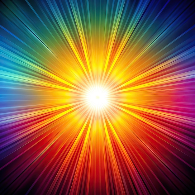 Photo a colorful background with a rainbow colored sun and a rainbow