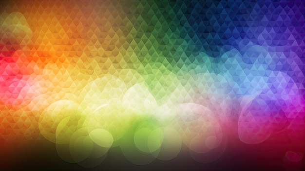 A colorful background with a rainbow and lights