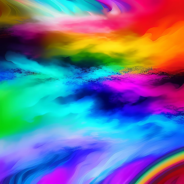 A colorful background with a rainbow in the middle.