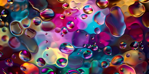 Photo a colorful background with some bubbles that is colored with colors of colors