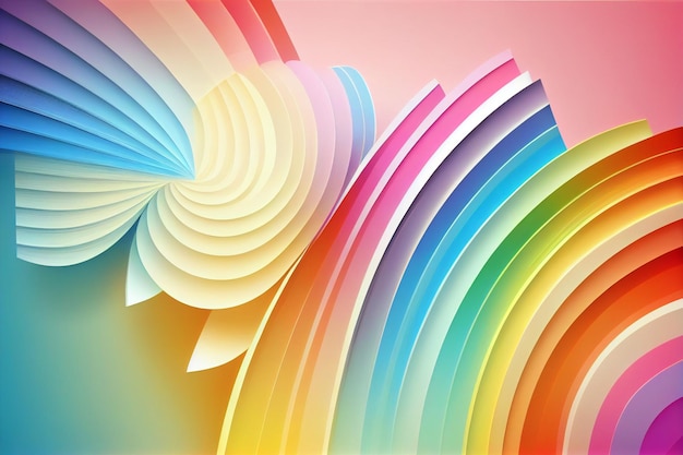 A colorful background with a spiral design in the middle.