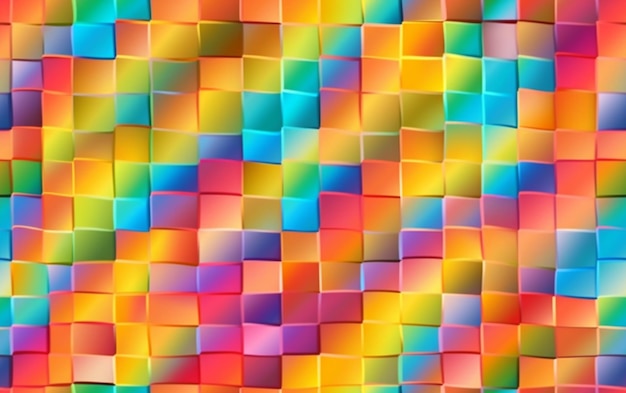 A colorful background with squares and the word cubes on it