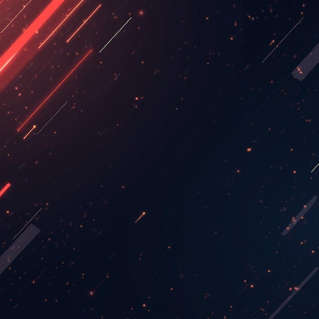 a colorful background with stars and a red line